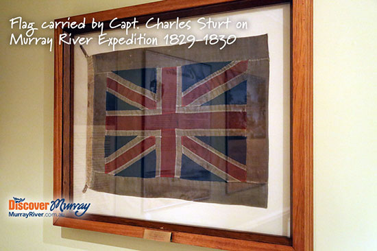 Flag raised by Captain Charles Sturt when he named the Murray River in 1830